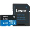 photo Lexar microSDXC 64 Go High-Performance UHS-1 633x (95 Mb/s) + adaptateur SD