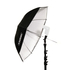 Kit pied d'éclairage + rotule parapluie + parapluie 2en1 83cm