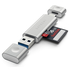 Lecteur de cartes SD/microSD USB-C - aluminium gris