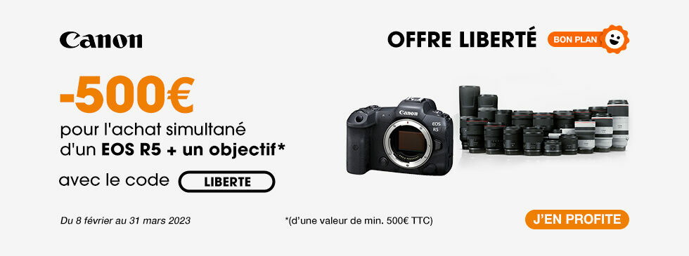 Canon R5 -500€ - Accueil