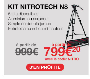  Kits Trépied vidéo + Rotule NitroTech N8