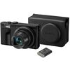 Appareil photo compact / bridge numérique Panasonic Lumix DMC-TZ82 Noir + 2ème batterie + étui cuir