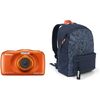 photo Nikon Coolpix W150 Orange avec sac à dos