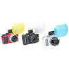 Diffuseurs pour flash cobra Digixo Lot de 3 diffuseur FC-33 pour flash Panasonic GF / Olympus PEN (Bleu+blanc+jaune)