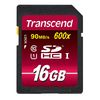 Cartes mémoires Transcend SDHC 16 Go Ultimate UHS-I 600x (90 Mb/s)