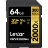 Cartes mémoires Lexar SDXC 64 Go Professional UHS-II 2000x (300Mb/s)