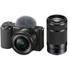 Appareil photo Hybride à objectifs interchangeables Sony ZV-E10 + 16-50mm + 55-210mm