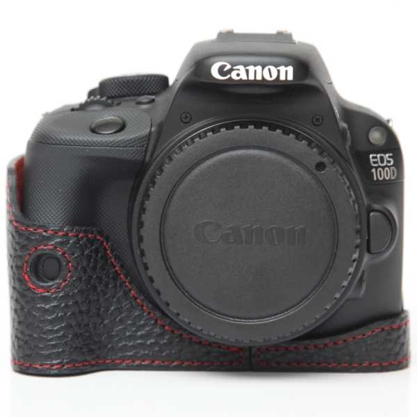 Etui pour Canon 100D - Noir et rouge