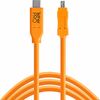 photo Tether Tools Câble USB-C vers 2.0 Mini-B 8-PIN 4.6m - Orange