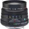 photo Pentax 77mm f/1.8 SMC FA Limited Noir