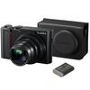 Appareil photo compact / bridge numérique Panasonic Lumix DC-TZ200 Noir + 2ème batterie + étui cuir