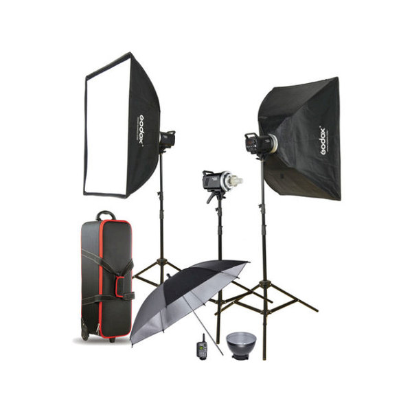MS300-D kit flash 3 torches 300 Ws 